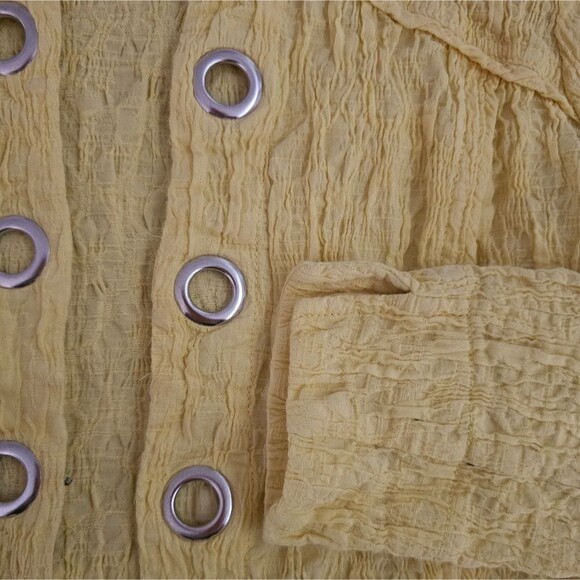 Lana Lee Vintage Yellow Textured Jacket Women’s 6 Grommet Button Front Rare Find - Picture 5 of 16